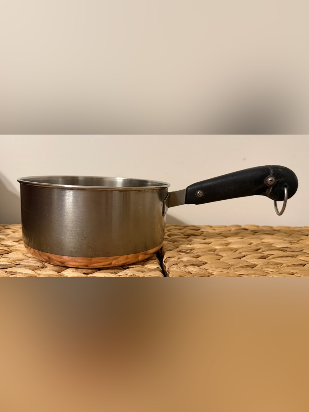 Vintage Revere Ware 2 Quart Saucepan Copper Clad Stainless Steel Clinton IL